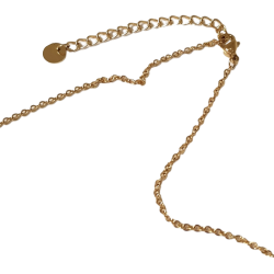 Collier or pendentif cercle spirale